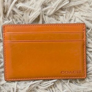 Orange Coach Card Case